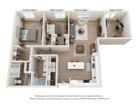 G 1 Floor Plan at SoRoc On Maine, Minnesota, 55904